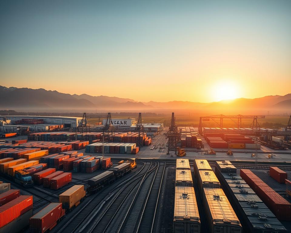 China to Europe freight train